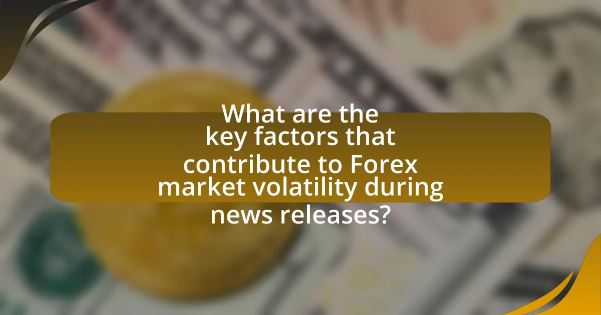 What are the key factors that contribute to Forex market volatility during news releases?